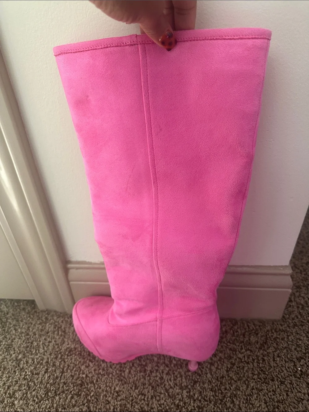 Bold Fuchsia Platform Over-the-Knee Boots